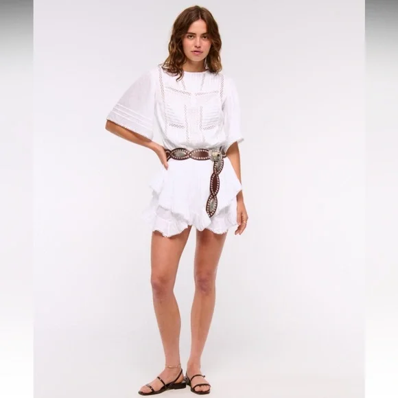 Abercrombie & Fitch Easy Wait Ruffle Skort Sz-L - Picture 5 of 16